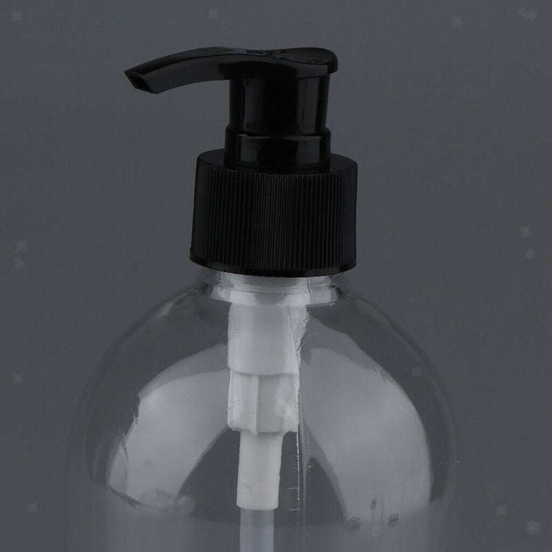 2x 500ml Plastic Pump Bottle Lotion Shampoo Liquid Travel Containers Refillable