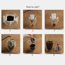 150 Set Combination Coffee Filter Bags and Kraft Paper Tea Coffee Storage B