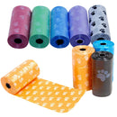 1Roll/15PCS Pet Dog Printing Waste Poo Poop Bag Degradable Clean-up Dispenser BX