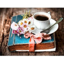 DIY 5D Diamond Flower Coffee Flower Cross Stitch Diamond Embroidery Mosaic