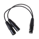 3pin xlr female jack to dual 2 male plug Y splitter cable adaptor 0.3 m cord  OZ