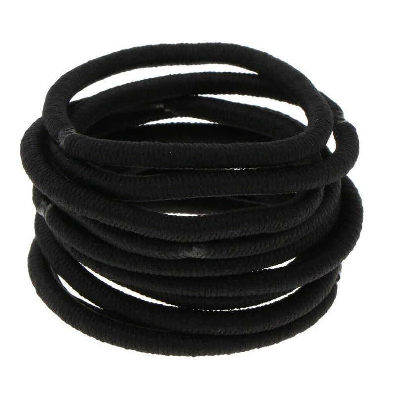 20 Pieces Assorted Black Elastic Rubber Band Rope for DIY Hair Accessories Hair