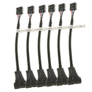 6x USB 3.0 20-pin to USB 2.0 Motherboard 9 pin Internal Cable Adapter Connector