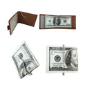 Leather Spring Money Clip Bar