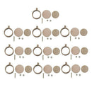 Lots 10 Mini Embroidery Hoop Ring DIY Wooden Cross Stitch Frame Hand Crafts Set