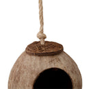 Safe Coconut Shell Parrot Nest Bird House Hut Cage Hamster Squirrel Nesting Ball