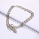 Fashion Luxury Full Big Rhinestone Necklace Women Chunky Necklace Wedding J Q7R5