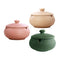 3pcs Nordic Style Ceramic Jewelry Storage Jar with Lid,  Cigarette Ash Tray Pink