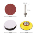 100Pcs 2'' 50mm Mixed Sander Sanding Discs 80-3000 Grit Pads Hook Loop Sandpaper