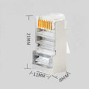 Crystal 8Pin RJ45 Modular Plugs Head Cat6 Rj45 Ethernet Cable Connector Adapter