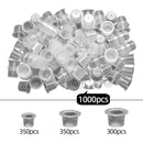 1000pcs Plastic Disposable Tattoo Ink Cap Mix Size Pigment Holder Container A