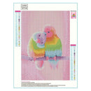 5D DIY Full Drill Diamond Painting Pink Bird Cross Stitch Embroidery Mosaic