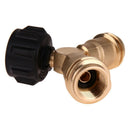 Propane Splitter, Propane Tank Y Splitter Adapter With Valves, 2 Way Lp Gas