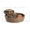 Purple Clay Smoke Backflow Incense Burner Sticks Holder Cone Lucky 2 Cattle Q9Z6