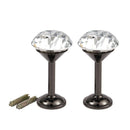 2x Crystal Curtain Drapery Hold Holder Tie Back Wall Hanger Black