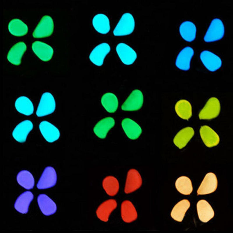 20x Luminous Glow in Night Artificial Pebble Stone Aquarium Fish Tank Decor Tool