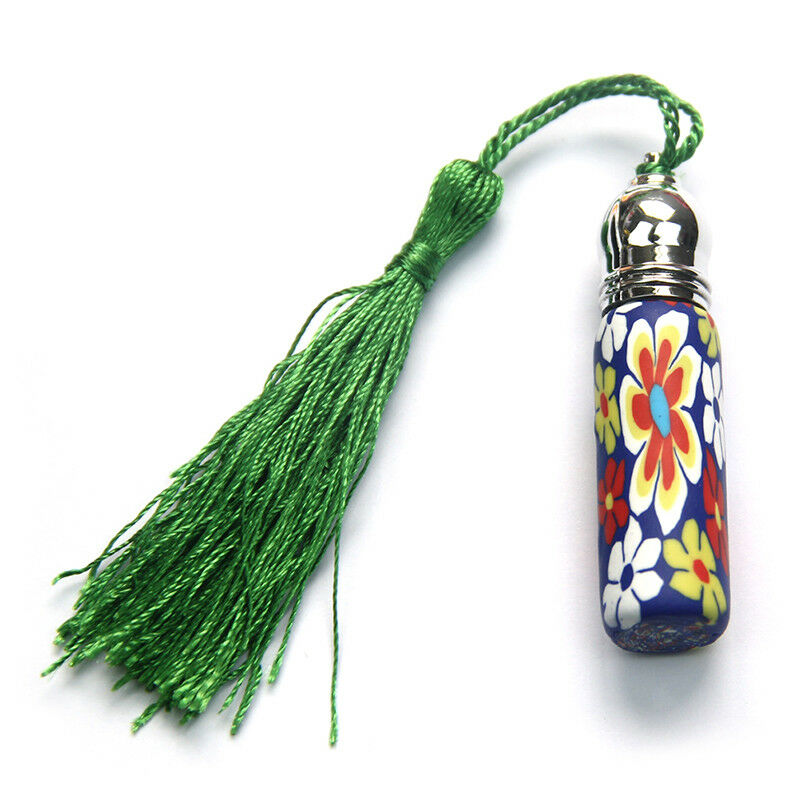 Glass Empty Perfume Essential Oil Roll On Roller Ball Polymer Clay Bottle 6mY Hn