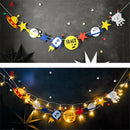 Novelty Alien Robot Bunting String Flags Garland Space Baby Shower Party Deco BX