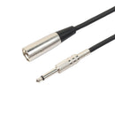 2 Pcs 6.35mm Mono Plug Audio Connector Microphone Cable for Microphone Parts
