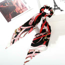 Retro Print Ribbon Hair Rope Women Ponytail Elastic Rubber Band (Style 3)