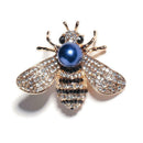 Bee Rhinestone Crystal Brooch Animal Unisex Clothes Lapel Scarf Badges (A)