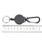 Black Retractable Key Chain Reel Steel Cord Recoil Belt Key Ring Badge Holder ~Z