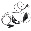 2 Pin K Type Earpiece Earphone Headset PTT MIC for Kenwood BAOFENG Walkie Ta A