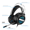 X9 Wired USB Gaming Headset 7.1 with Mic 7 LED Light for  PC Laptop White