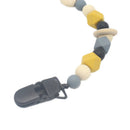 Baby Pacifier Clip Chain Silicone And Wood Pacifier Clip Wooden Bead Dummy  E8M4