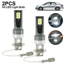 Pair H3 200W 12000LM LED Car Headlight Conversion Globes Bulbs Beam 6000K