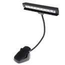 ABS 9 LED Music Stand Lamp Desk Bedroom Reading Light Black 20.3cm/7.99''