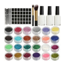Body Art Glitter Tattoo Kit 118 Pattern Stencils Powder Brush Glue Temporar