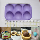 6-Cavity Food Grade Silicone Mold for Cookie Chocolate Mousse Biscuit Bread