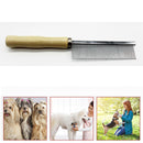 Pet Hair Grooming Trimmer Rake Comb Dog Cat Steel Pins Cleaning Brush