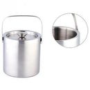 Large 1.3L Insulated Double Walled Stainless Steel Ice Bucket With Lid