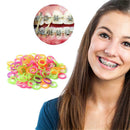 100pcs Orthodontic Rubber Bands Latex Braces Transparent Traction (3/16) A