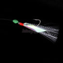 5Pcs Fishing Rigs Barbed Hooks 3/0 High Reflective Glow Beads & Lure Bait