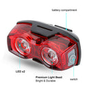 2LED Bright Cycling Bicycle Bike Safe Rear Tail Flashing Back Light Warning  3C