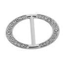 Women Elegant Crystal Rhinestone Scarf Ring Buckle Clip for Wedding Party Decor