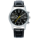 Fashion Men's Leather Stainless Steel Military Casual Analog Quartz Wrist Watch