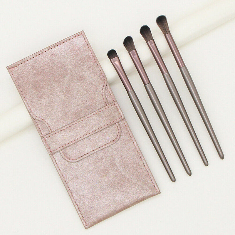 4pcs Eye Shadow Makeup Brushes Kit Soft Eyeshadow Blending Brush (Purple)