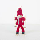 2pcs Christmas Angel Girl Ski Pendant Christmas Tree Decoration For Home Xm