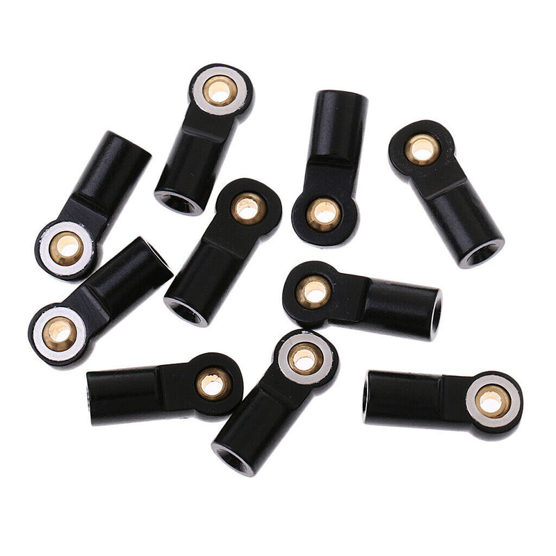 10 Pcs M3 Metal Ball Head Holder Tie rod end For RC Climbing Car Black