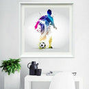Diamond Embroidery "Coloured drawing Football" Cross Stitch Diamond Paintin