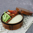 Japanese Bento Boxes Wooden lunch box Sushi Portable Food Container Wooden  N5C5