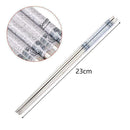 Stainless Steel Chopsticks Chinese Flower Printing Sticks Chop Tableware Sa U0W3