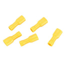 100Pcs Insulated Crimp Spade Terminal Wire Cable Connector Female Yellow 12