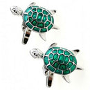 Men CuffLink Creative Green Turtle Modelling Men Elegant Wedding CuffLinks  D2Q6