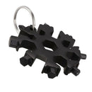 18 In 1 Stainless Steel Snowflake Multi tool Keychain Hand Tool Black