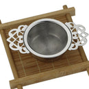 Tea Strainers with Drip Bowls (2-Pack); Elegant Stainless Steel Loose Leaf